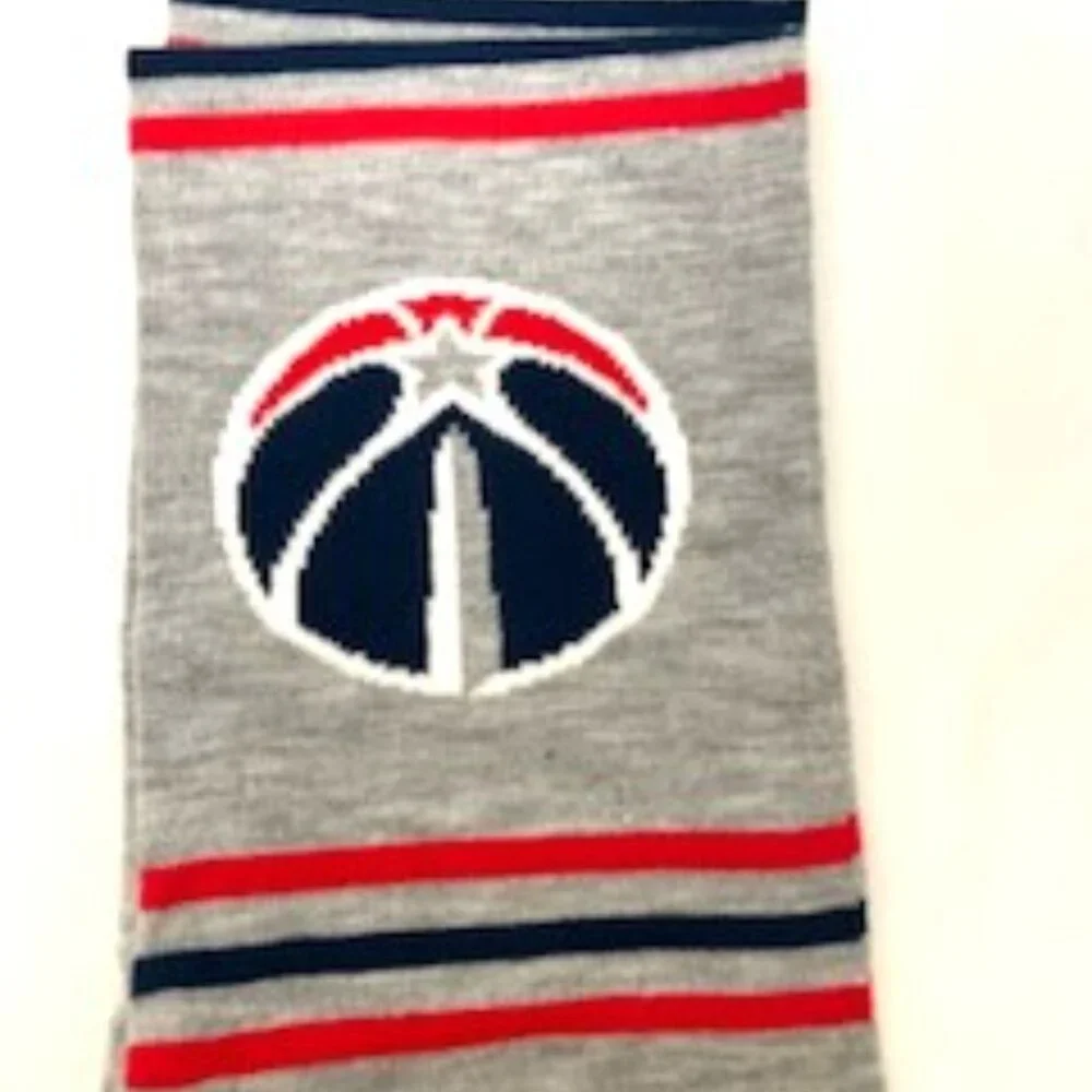 Harry Potter Washington Wizards Scarf Hogwarts Crest Gray Red Blue Fringe Unisex